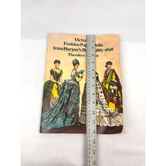 VTG Victorian Fashion Paper Dolls From Harper’s Bazar 1867-1898 Book 1970s Uncut - Picture 11 of 12